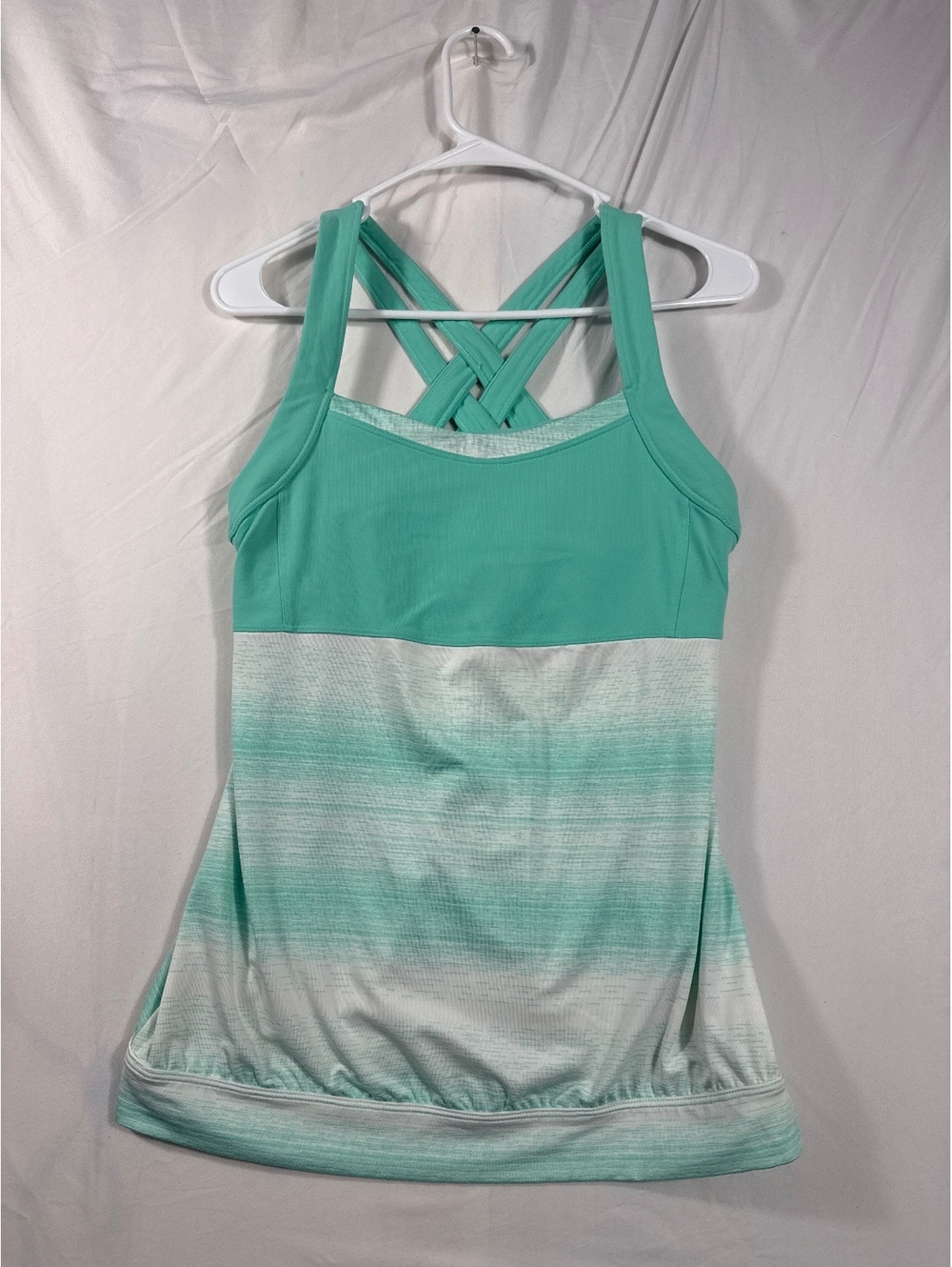 Athleta Mint Green Ombre Strappy Athletic Tank Top Size M